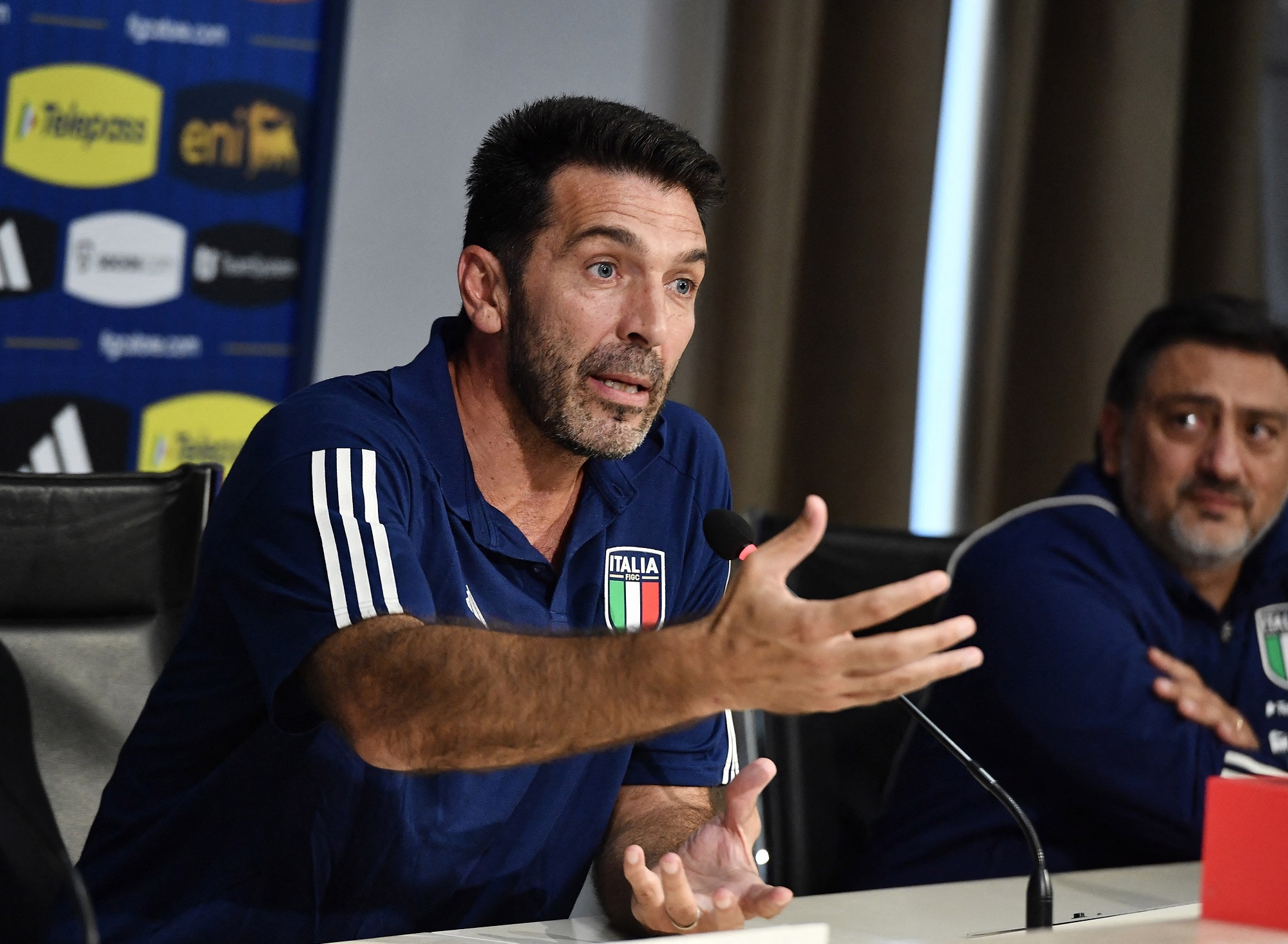 Buffon during the press